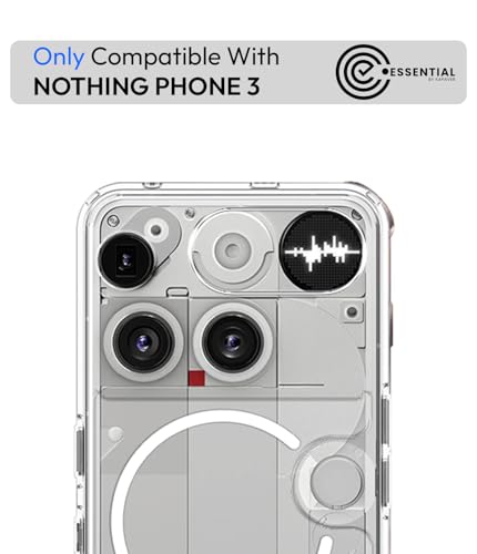Image of KAPAVER Essential Magnetic Back Cover Case Compatible with Nothing Phone 3 -Clear (PC+TPU) (Nothing Phone 3 - Magnetic Clear)