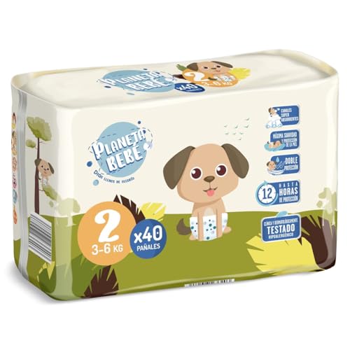 DIA PLANETA BEBE pañales 3-6 kgs talla 2 paquete 40 uds