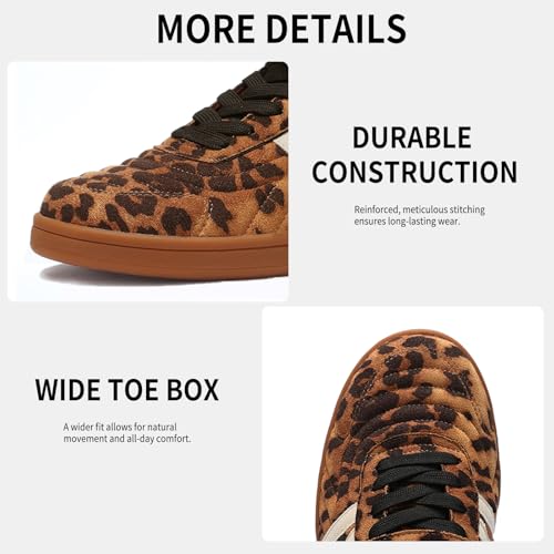 Leopard Sneakers for Women Casual Fashion Anti Slip Tennis Shoes Womens Comfortable Breathable Walking Skate Shoes3