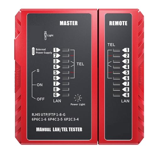 Comprobador De Cable De Red, Comprobador De Cable Telefónico LAN, Herramienta De Red, Reparación De Ethernet Ligero Y PortáTil(Red)