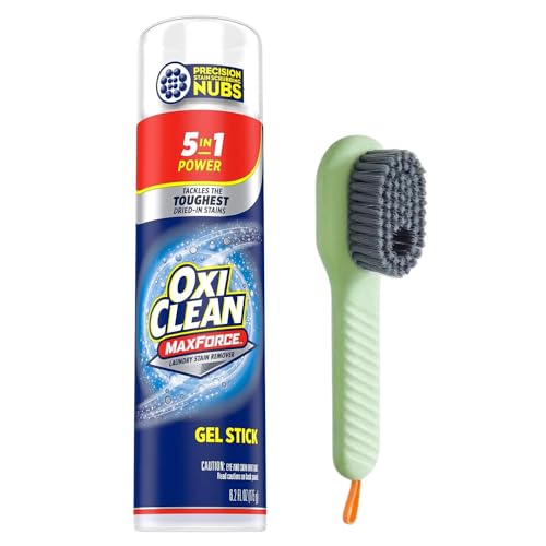 Image of Oxi, Clean Max Force Gel Stick Stain Remover Laundry Stain Remover OxyClean Spot Remover for Clothes Oxy Clean Compatible with OxiClean Bundle with Cleaner Laundry Stain Remover Brush by Samba Life