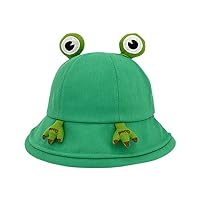 Chapeau Bucket Grenouille Mignon - Coton Léger Pour Enfants - Plage, Camping, Pêche
