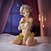 LUNK Anime Sylphy Figure Sylphy Action Figure Kneeling Position Model Cute 4.3in Cartoon Girl Statue Collection Handmade Figurine Desktop Decoration PVC Model