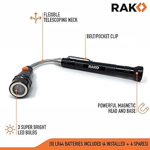Rakmagneticpickuptoolgiftsformentelescopingmagnetwithledflashlightand22inchesextendableneckcoolgadgetgiftsfordadledflashlgiht Urban Country Home Decor Rak magnetic pickup tool gifts for men telescoping magnet with led flashlight and 22 inches extendable neck cool gadget gifts for dad led flashlgiht urban country home decor