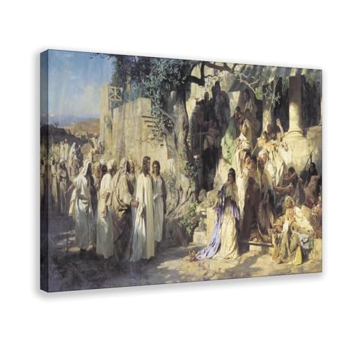 Christ et pécheur Marie Madeleine Henryk Siemiradzki décoration murale cadre à suspendre