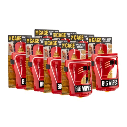 Image of BIG WIPES The Cage Heavy Duty Wipe Holder Bracket, Universal Wipes Container and Dispenser Alternative for Van, Workshop, Garage Or Mobile Trade Setups - (8 Pack)