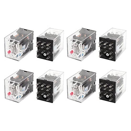 Electronic Accessories AC 24V Coil Power Relay Red LED 11 Pin 3PDT 3NO 3NC HH53P-L 8 Pcs Replacement Parts