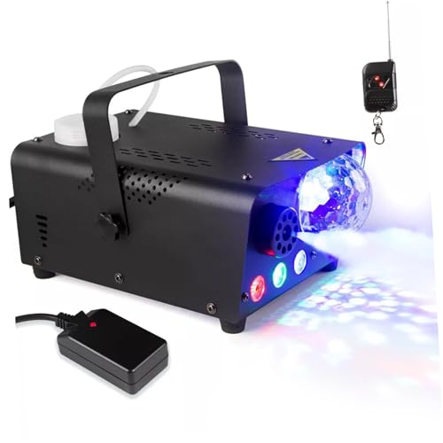 Yardwe Led Fog Machine with Remote Control Handheld Stage Effect Machine for Halloween Indoor/Outdoor 110v