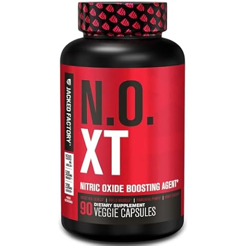 Jacked Factory N.O. XT Nitric Oxide Supplements for Men w/Nitrosigine L Arginine L Citrulline Supplement for Muscle Pumps & Vascularity - Pre Workout Nitric Oxide Booster & Muscle Builder - 90 Caps Cover