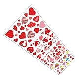 iplusmile バレンタインデー用ハート型ウォールステッカー シート 粘着式壁飾り リビングルーム 寝室の窓装飾用 色あせ防止と耐久素材 1枚