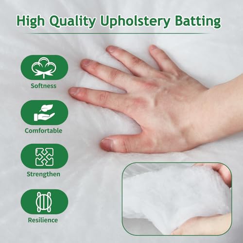 RRKTP Polyester Batting for Quilting,Dacrons Upholstery Quilt Batting by The Roll,Fiberfill Stuffing for Crafts, Cushion Wrap for Upholstery, 36\" x 5 Yards Batting for Sewing Cushions & DIY Projects - Thumbnail 3