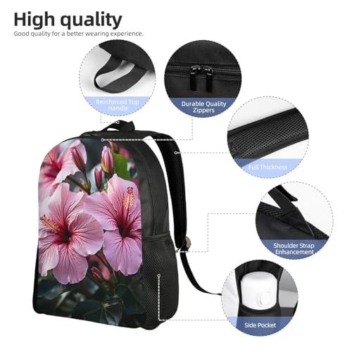 Mochila impermeable unisex con diseño floral para senderismo miniatura 5