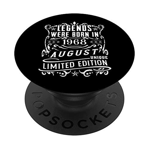 Cumpleaños Agosto 1968 Edición Limitada Regalo Legend PopSockets PopGrip Intercambiable
