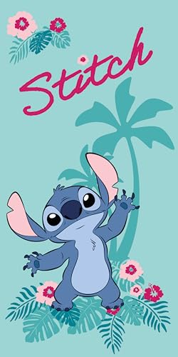 Jerry Fabrics Disney Stitch, telo mare e bagno, 70 x 140 cm,...