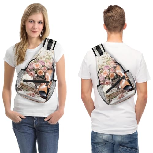 Sling bag para hombre y mujer con diseño floral miniatura 7