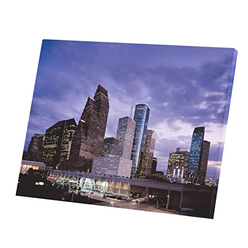 Skyline Houston La Nuit toile imprimee pour habiller un grand mur