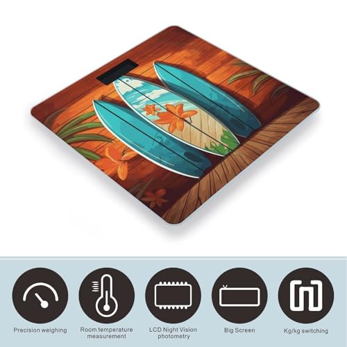 Báscula digital de baño con plataforma ancha y vidrio templado miniatura 3