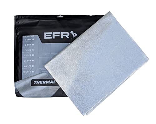 EFR Aluminum Fiberglass Heat Shield Mat – Self-Adhesive Thermal Barrier for Car, Motorcycle, Exhaust, Firewall & Engine Bay 6.5 Sq Ft (24" x 39")