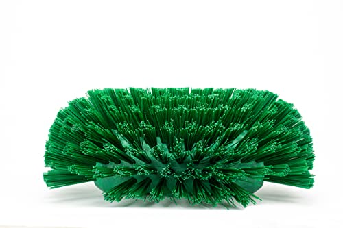 Image of SPARTA Tank and Kettle Scrub Brush Heavy-Duty Tile Brush, Color-Coded and Handle Compatible (Sold Separately) for Optimal Access In Spacious Containers, Plastic, 5.5 X 9.5 Inches, Green