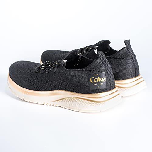 Tênis Coca-Cola Shoes, X-Fly Ibiza, adulto-unissex, Preto/Dourado, 35