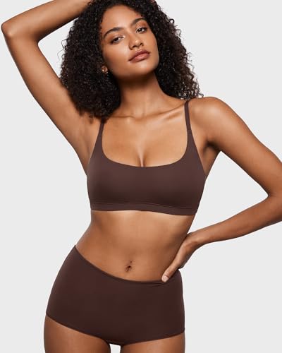 Image of INLYRIC Women's Inbarely Plus Bralettes - No Underwire Unlined Support Soft Scoop Neck Cami Seamless Bralette