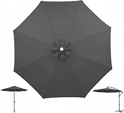 Cobertura Para Ombrelone 3 Metros de 8 Hastes Reposição Capa Tecido - AMZ (Cinza)