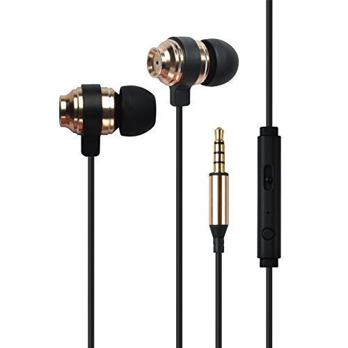 Francois et Mimi in-Ear 3.5mm Aux Hi-Fidelity Headphones Earbuds CH-13, Gold