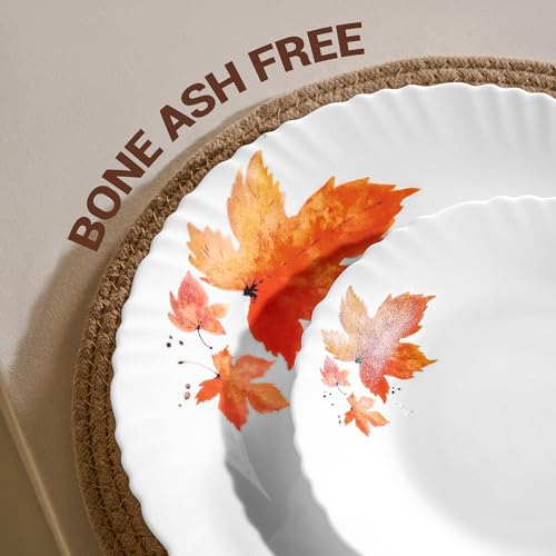 Image of Treo by Milton Opalware Aurelia Mapelle Dinner Set of 21 | Serving for 6 | Microwave & Dishwasher Safe | Bone-Ash Free | Tempered Toughness | Plates & Bowls | Crockery Set for Dining & Gifting