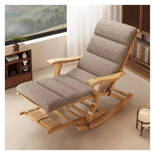 MBNKMEBU Mecedora Plegable de bambú Mecedora
