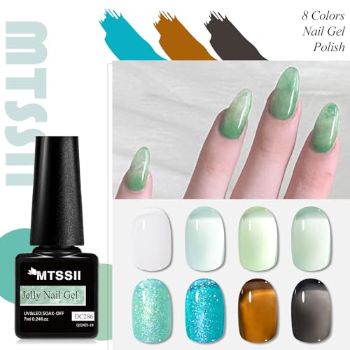 Set de esmaltes de gel MTSSII Jelly Crystal 8 colores miniatura 5