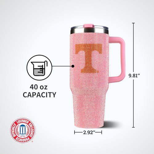 Image of The Memory Company Officially Licensed 40oz Pink Bling Game Day Tumbler, University of Tennessee