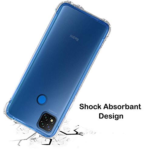 Image of COVERBLACK Transparent Rubber Back Cover for Redmi 9 - M2006C3MII - Transparent