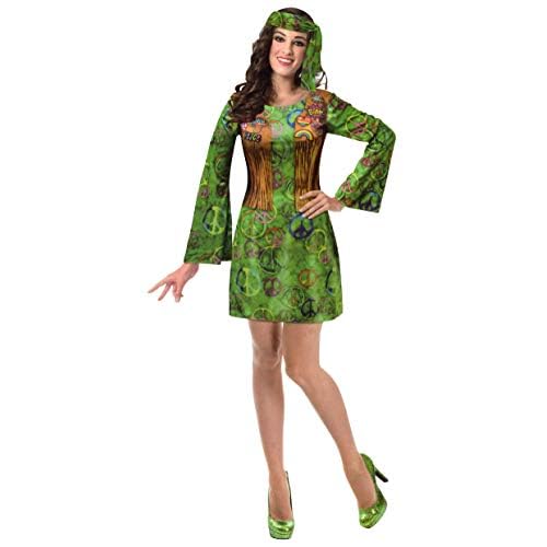 Brandsseller - Disfraz de hippie para hombre y mujer, varios tamaños