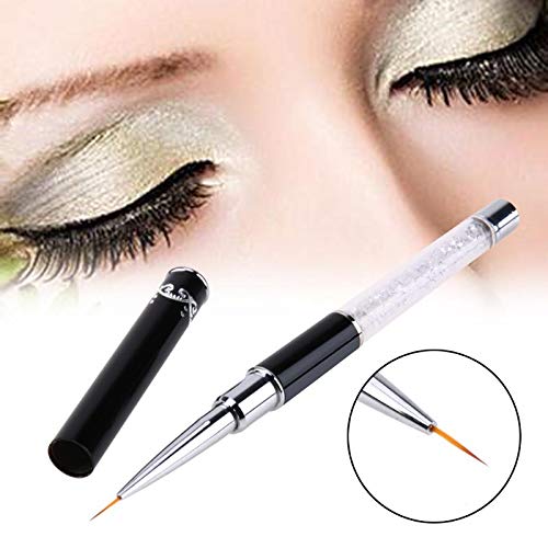 Nail Brush Nail Art Painting Brush Pen Rhinestone Crystal Acrylic Handle Carving Liner - (Color: Black)