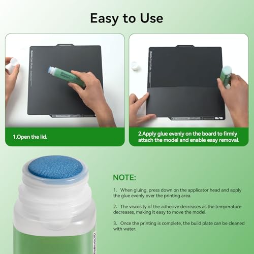 Build Plate Glue 60ML, Compatible with Bambu Lab A1/P2S/A1 Mini/P1/X1 PLA/ABS/PETG/PC/PA/TPU Filament, Strong Adhesive Heatbed PEI Steel Plate Liquid Glue Reduce Warping - Image 5