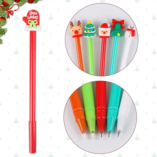 VEYLIN Set de 30 bolígrafos de gel navideños miniatura 4