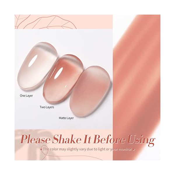 BORN PRETTY 10ML UV Nagellack Shellac Rosa Jelly Nude Natur Gel Nagellack French Nails Schellack Nagellack Nageldesign… – Bild 7