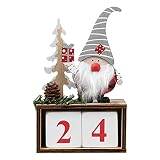 squarex Décorations de Noël - Calendrier de l'Avent en tissu - Calendrier de l'Avent - Père Noël - Décoration de Noël - Cartes de Noël - Casse-noisette - Taille S à 5XL