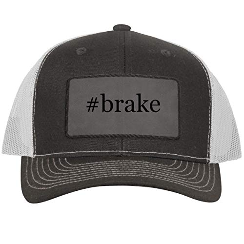 #Brake - Hashtag Leather Grey Patch Engraved Trucker Hat GreyWhite, One Size