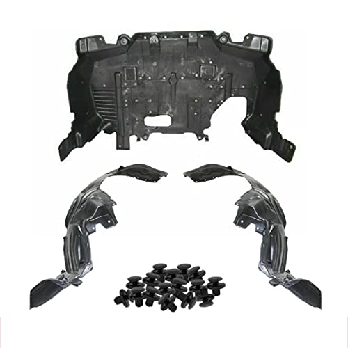 Parts N Go Fender Liner & Engine Under Cover Set w/Clips for 2014-2016 Subaru Forester Front Driver & Passenger Side Left Right SU1228118 SU1248127 SU1249127 56410SG001 59110SG011 59110SG001