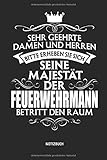  Notizbuch: Feuerwehr Notizbuch mit Punktraster. Tolle Zubehör & Feuerwehr Geschenk Idee für Feuerwehrmänner, Kameraden und jede Feuerwache.