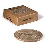 4 handgemachte Getränke-Untersetzer aus gesponnenem Bambusholz