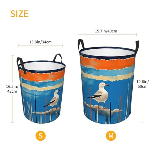 Sac à vêtements rayés bleus imperméable pour trier le linge
