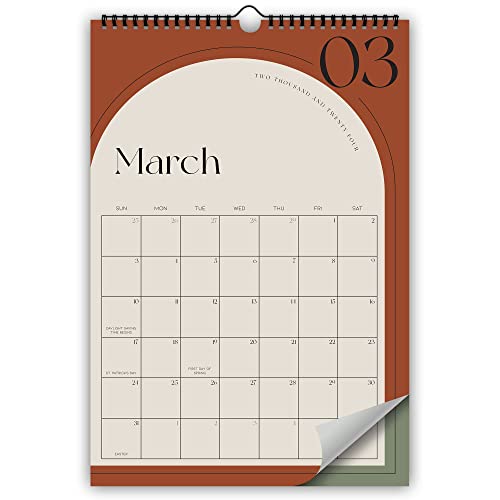 Aesthetic Minimalist Wall Calendar - Runs From January 2023 Until July 2024 - The Perfect Vertical Monthly Calendar With For Easy Planning #TOP25