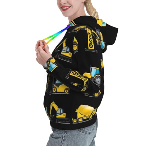 Sweat à capuche imprimé camion pull graphique doux pour femme - 2