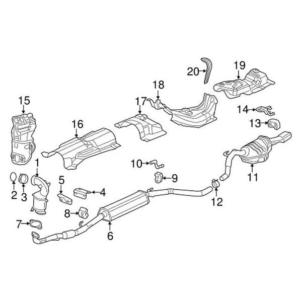Abrazadera de escape original Mopar 68238551AA compatible con Fiat 500L 2