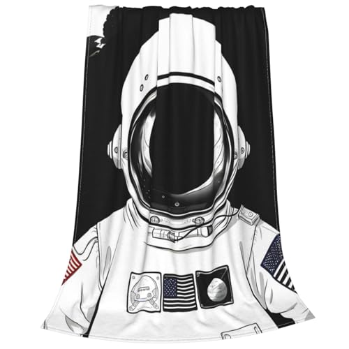 Couverture micro polaire astronaute douce contre le froid du canapé