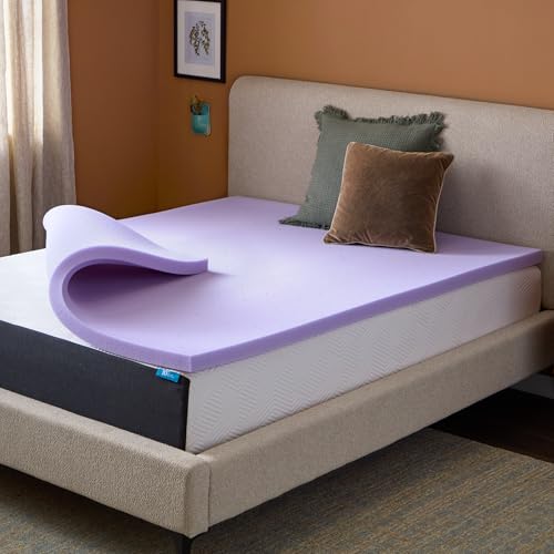 Lucid® 2' Lavender Memory Foam Mattress Topper – CertiPUR-US®, Twin