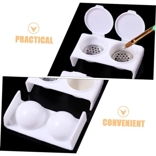 Recipiente Dappen dobles para esmalte de uñas miniatura 5