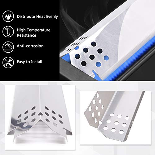 Metal Club Grill Repair Kit For Home Depot Nexgrill 4 Burner 720-0830H, Nexgrill 720-0864 720-0864M Gas Grills, 4-Pack Heat Shield Tent Plates & Grill Igniters And 4 Burners Replacement #TOP4